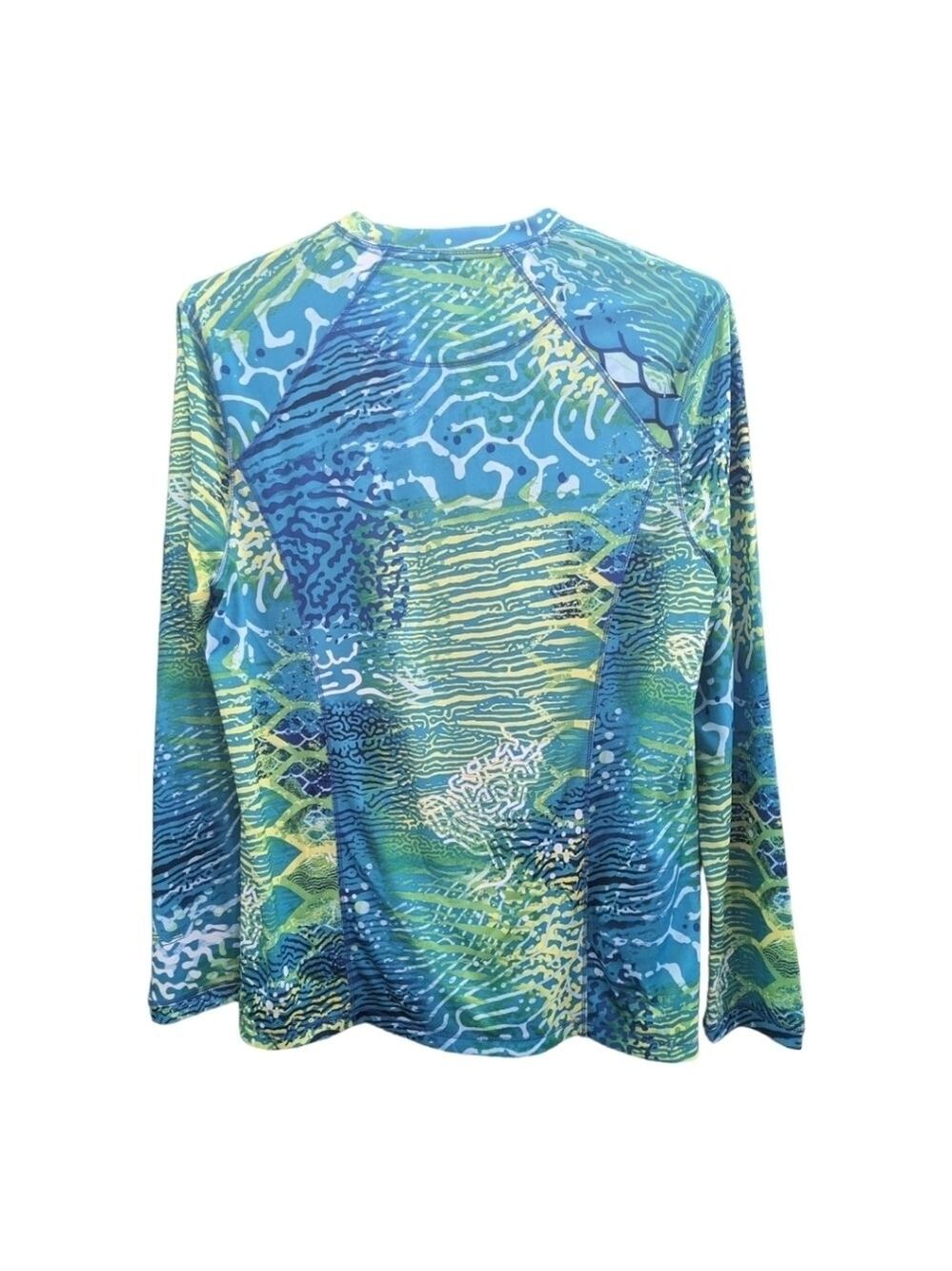 Reel Legends Freeline Tropical Fish Rash Guard Size Small EUC - Picture 2 of 3